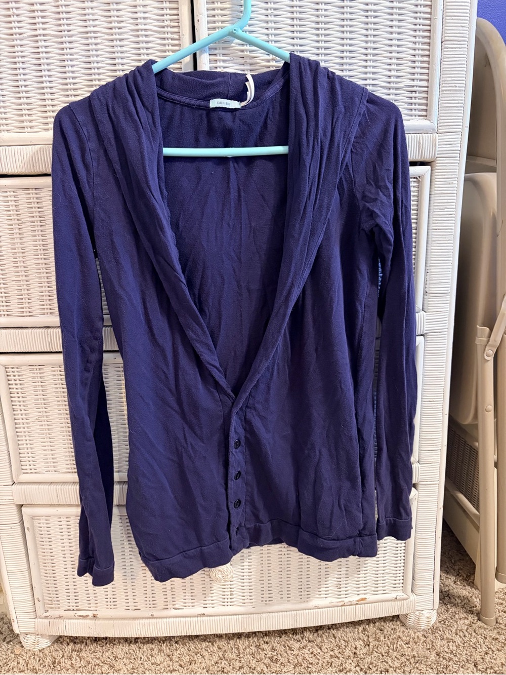 Kimchi Blue Deep Purple Button-Front Women's Cardigan